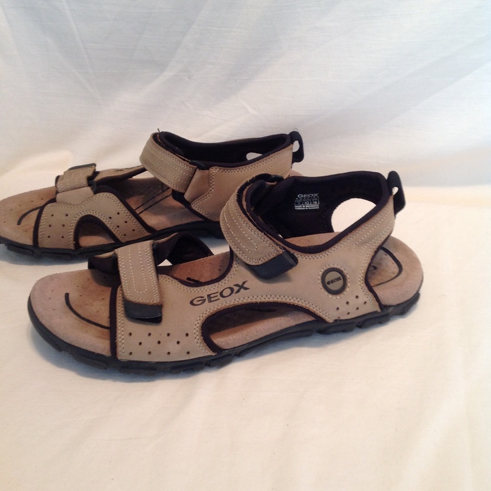 GEOX Respira mens leather comfort trail sandal,LNC